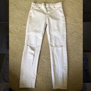 Pistola White Distressed Skinny Jean - Size 28
